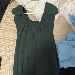 green mini dress